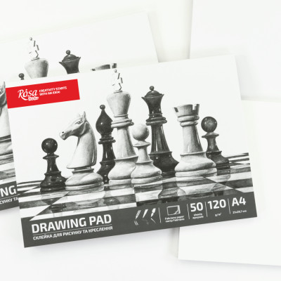 Склейка для малюнка, Шахи, А4 (21*29,7 см), 120г/м2, 50л, ROSA Studio