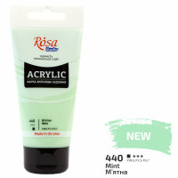 Фарба акрилова, М'ятна, 75 мл, ROSA Studio