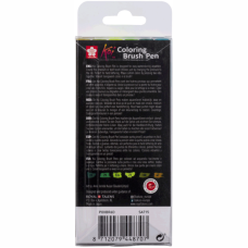 Набор маркеров Koi Coloring Brush Pen, BOTANICAL 6цв, Sakura