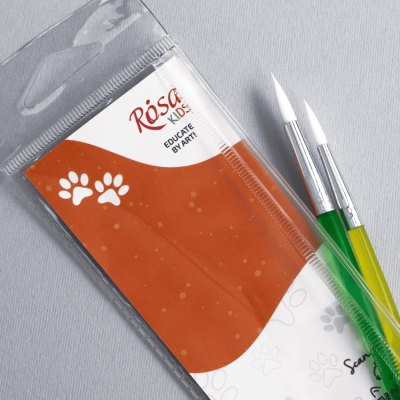 Набор кистей 1, синтетика, 2шт: круглая (№6,8), ROSA Kids