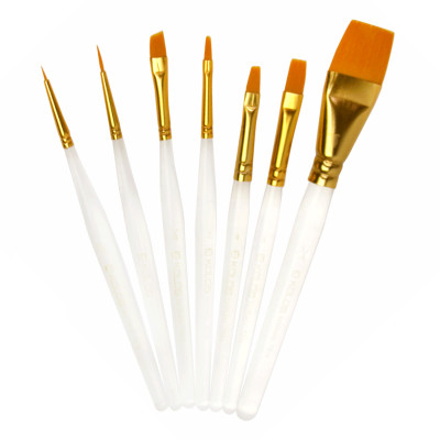 Набір пензлів 7016, синтетика круг/плос/кут/овал, 2/3/1/1 шт, KOLOS