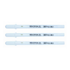 Набор гелевых ручек BASIC 08 MEDIUM БЕЛАЯ 3 шт, Sakura