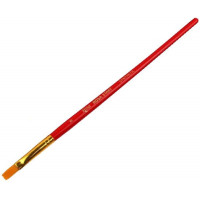 Кисть Синтетика плоская, № 8, короткая ручка ROSA START