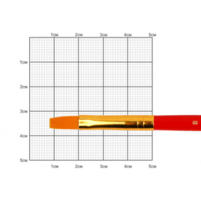 Пензель Синтетика плоска, № 8, коротка ручка ROSA START