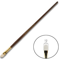 Кисть Синтетика овальная, Snow 1098FR, №12, длинная ручка KOLOS