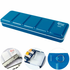 Пенал металевий для акварельних фарб на 21 кювет бірюзовий ROSA Gallery