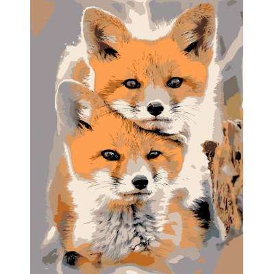 Картина за номерами набір-стандарт Лиса ROSA START, 35х45 см