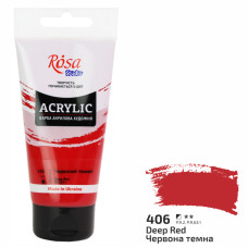 Фарба акрилова, Червона темна, 75 мл, ROSA Studio (32241406)