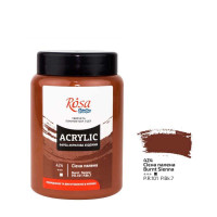 Фарба акрилова, Сієна палена, 400 мл, ROSA Studio