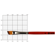 Кисть Синтетика углова, Carrot 1097А, № 4, короткая ручка KOLOS