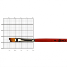 Кисть Синтетика углова, Carrot 1097А, № 4, короткая ручка KOLOS