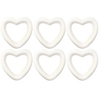 Набор пенопластовых сердец, 20 см, 6шт.