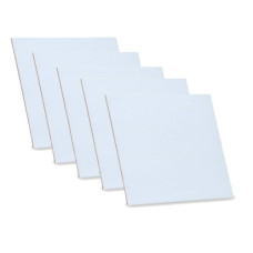 Картон грунтований, 15*15 см, набір 5 шт, 3 мм, гладка фактура, акрил, ROSA Studio