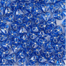 Бусины полупрозрачные пластиковые Треугольники синие 50 шт