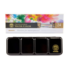 Набор акварельных красок GALLERY 24 цвета, полу кюветы MUNGYO