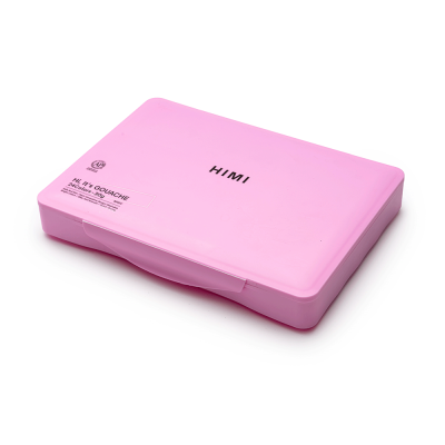 Набор гуашевых красок HIMI Jelly Cup 24x30 мл, 3 кисти, розовый пластиковый пенал Набор гуашевых красок HIMI Jelly Cup 24x30 мл, 3 кисти, розовый пластиковый пенал