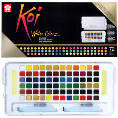 Набір акварелі KOI SKETCH BOX 72шт Sakura