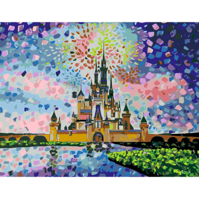 Набір картина за номерами стандарт, "Disney Castle", 35х45 см, ROSA START (N00013471)