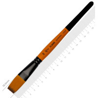 Пензель Синтетика плоска, FLAME 1368F, №20, коротка ручка ROSA 1368F20 