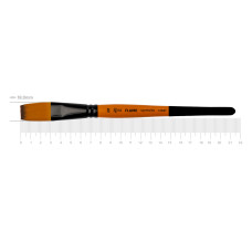 Кисть Синтетика плоская, FLAME 1368F, №20, кор ручка ROSA 1368F20
