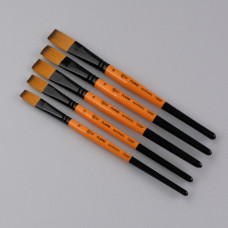 Кисть Синтетика плоская, FLAME 1368F, №20, кор ручка ROSA 1368F20