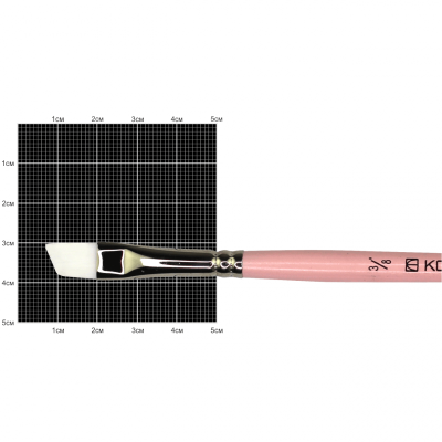 Кисть Синтетика угловая, Flamingo 1023A, № 3/8, короткая ручка  KOLOS