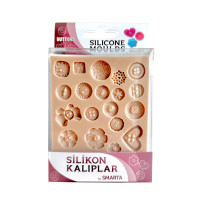 Силіконовий молд, Гудзики, 10,5х13 см, Smarta