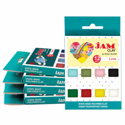 Набір пластики Love, 12х20г, Jam Clay, ROSA Talent