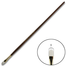 Пензель Синтетика овальна, Snow 1098FR, № 6, довга ручка KOLOS