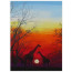 Полотно на картоні з контуром, Пейзаж №24, 30*40, бавовна, акрил, ROSA START