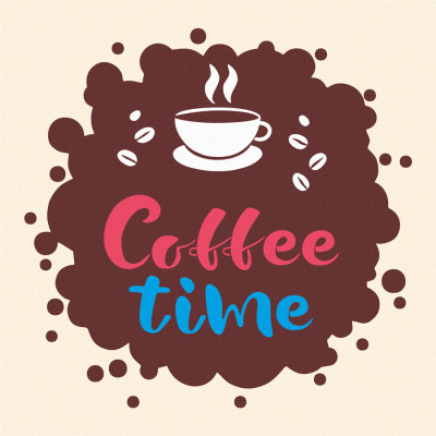 Набор для рисования картины с трафаретом Coffee Time, 20х20см, ROSA START