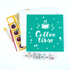 Набор для рисования картины с трафаретом Coffee Time, 20х20см, ROSA START