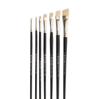 Пензель Синтетика кутова, Milk 1108A, № 1, коротка ручка KOLOS