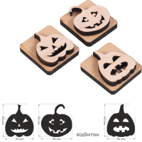 Набор штампов для набойки №1, серия „Halloween“, 4х4,3 см, ROSA Talent