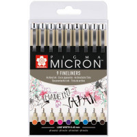 Набір лінерів PIGMA MICRON 9шт., різнокольорові, Sakura