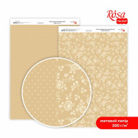 Папір дизайнерський двосторонній матовий „Магія троянд“ 6, 21х29,7 см, 200 г/м2, ROSA TALENT