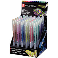 Дисплей с наполнением гелевых ручок STARDUST Gelly Roll, 36 шт, картон, Sakura