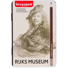 Набор графитных карандашей Dutch Masters, Автопортрет, Рембрандт, 12 шт, метал, Bruynzeel