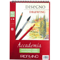 Альбом на спирали Accademia А5 (14,8х21см) 200 г м2, 30л, мелкое зерно, Fabriano