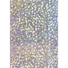 Картон голографический Звезды, серебряный, А4, 160 г м2, Heyda