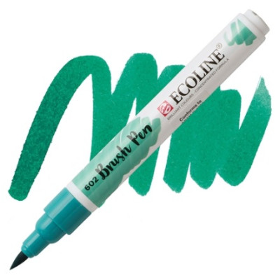Ручка-кисточка Ecoline Brushpen (602), Зеленая темная, Royal Talens