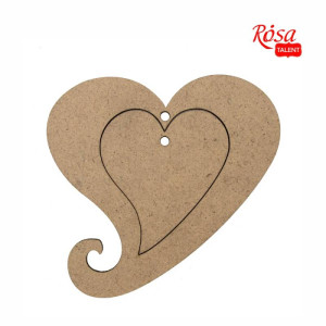 Набор заготовок Два сердца, ДВП, 10,3х10,7 см, ROSA TALENT