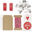 Набор материалов для офор мления подарков, Красный, 15х5х2 см, Heyda