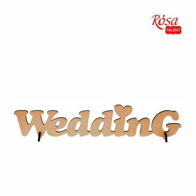 Заготовка надпись WEDDING, МДФ, 45х12 см, ROSA TALENT