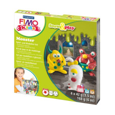 Набір пластики Fimo kids, "Монстр", 4 кол.*42 г, Fimo