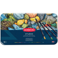 Набір кольорових олівців Studio, 36 кол., в метал. коробці, Derwent