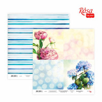 Бумага для скрапбукинга Floral Poem 16, двусторонняя, 30,48х30,48 см, 200 г м2, ROSA TALENT
