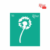 Трафарет многоразовый самоклеющийся, №10, 9х10 см, Серия Цветы, ROSA TALENT