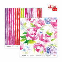 Бумага для скрапбукинга Floral Poem 14, двусторонняя, 30,48х30,48 см, 200 г м2, ROSA TALENT