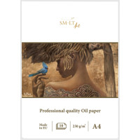 Склейка для олії PRO CREATE А4, 230 г/м2, 10л, білий льняний папір, SMILTAINIS